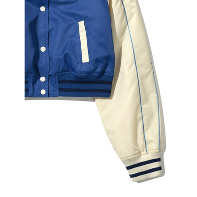 O!Oi x NewJeans - Colored Crop Varsity Jacket