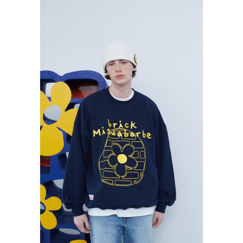 MISU A BARBE x BRICK - Mix Logo Sweatshirt