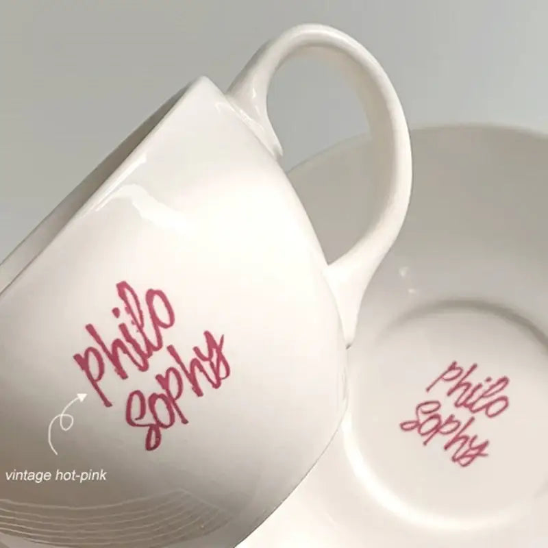 Like A Cafe - Philosophy Cafe Latte Cup & Saucer Set - Like A Cafe - Home & Living - Harumio