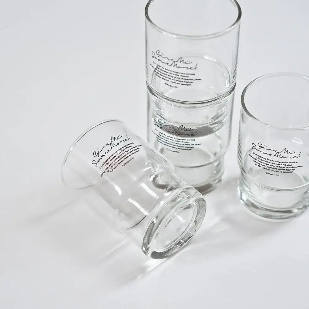 August8th - Lettering Snap Glass (245ml) - August8th - Accessories - Harumio