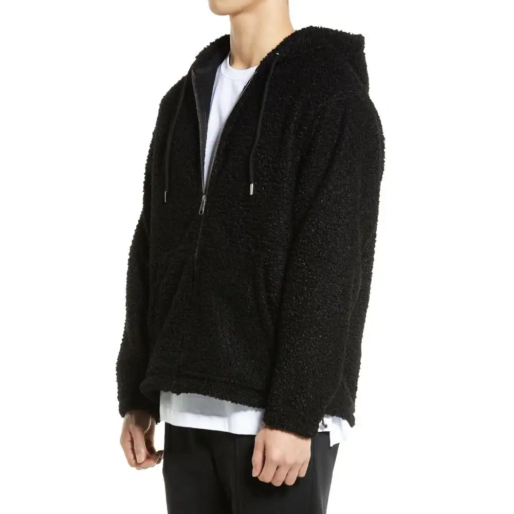 DRX - Slogan Fleece Hood Zip-Up - DRX - Clothing - Harumio
