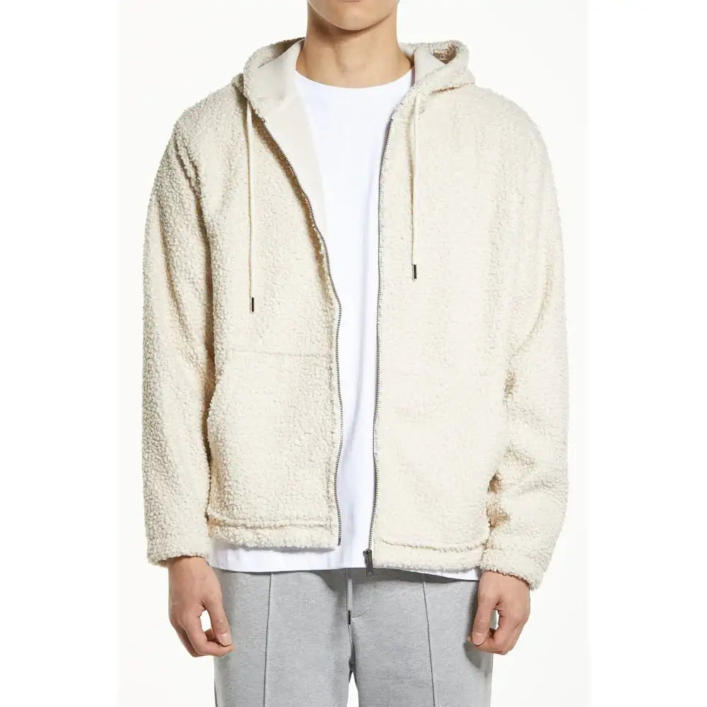 DRX - Slogan Fleece Hood Zip-Up - DRX - Clothing - Harumio