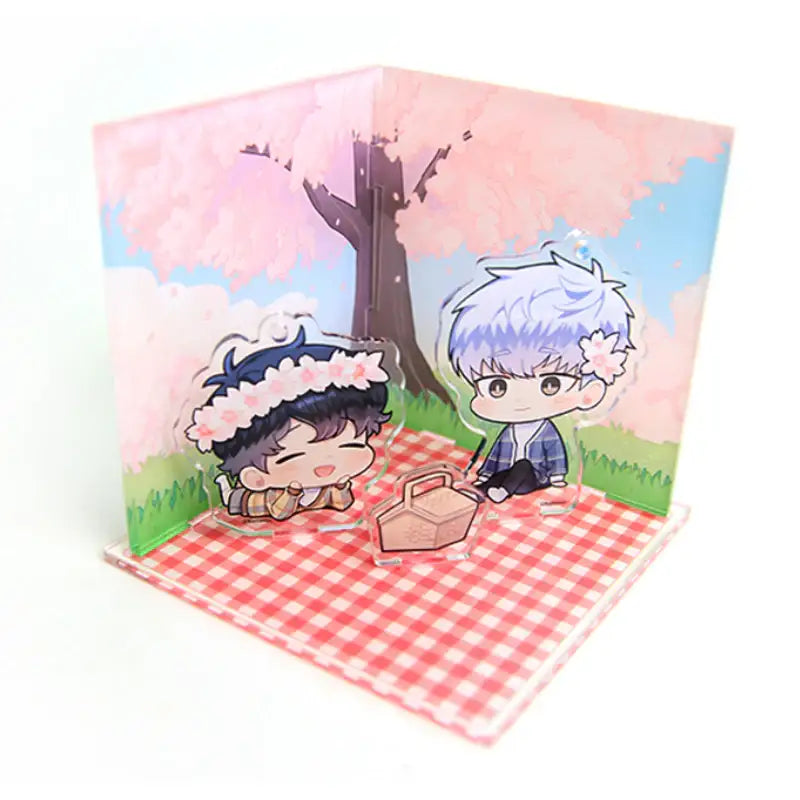 Cherry Blossoms After Winter - Acrylic Picnic set - Webtoon Shop - Acrylic Stand - Harumio
