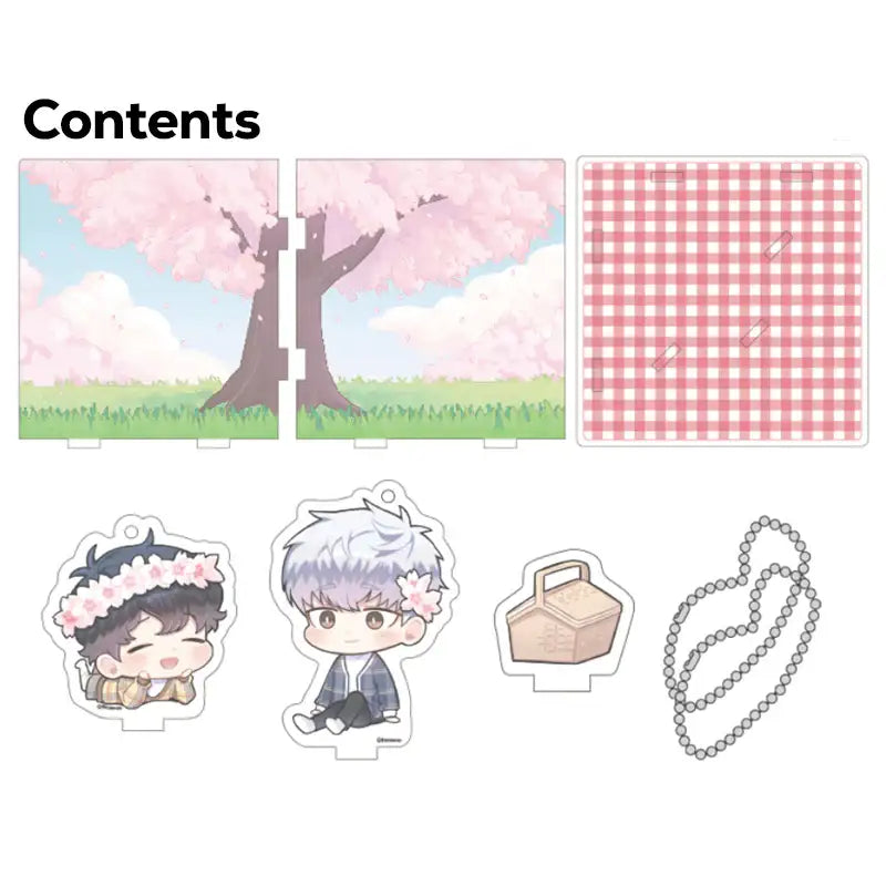 Cherry Blossoms After Winter - Acrylic Picnic set - Webtoon Shop - Acrylic Stand - Harumio