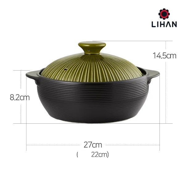 Korea Ceramic Living - Lihan Aseptic Earthen Pot (Green)