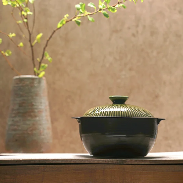 Korea Ceramic Living - Lihan Aseptic Earthen Pot (Green)