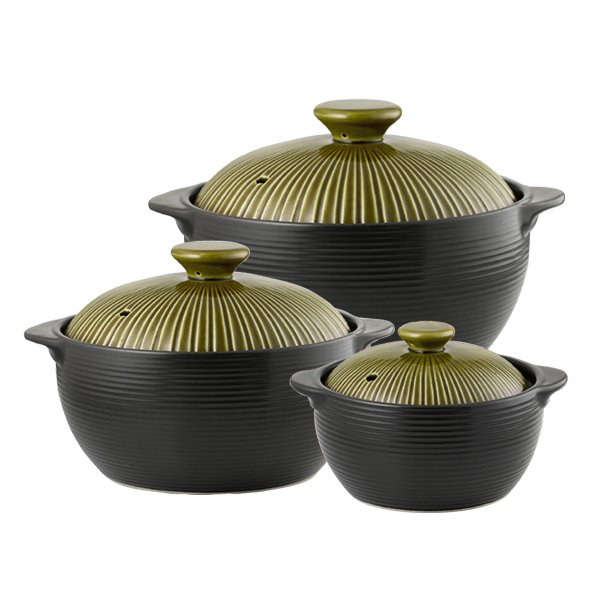 Korea Ceramic Living - Lihan Green Non-Crack Earthenware Set (3 items)