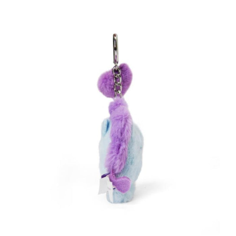 BT21 - Baby Flat Fur Face Bag Charm - Purple Heart Edition