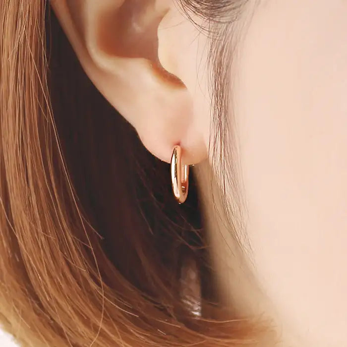 OST - Basic Simple Rose Gold Earrings - OST - Jewelry - Harumio