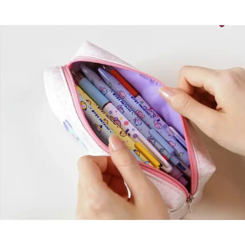 Monopoly x BT21 - Minini Pen Pouch - Cherry Blossom - Monopoly - Pen Pouch - Harumio