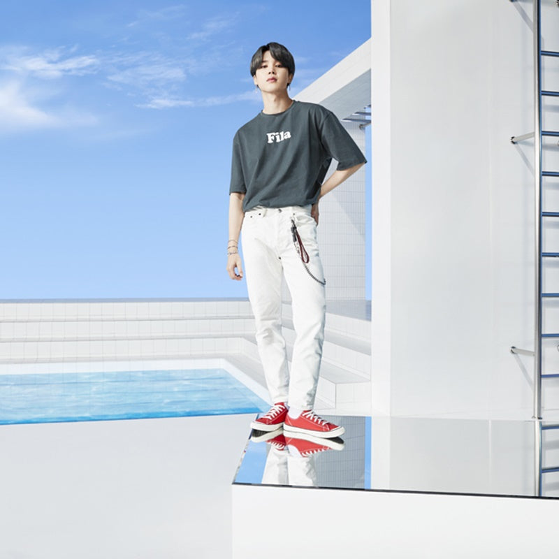 FILA x BTS - This Is Our Summer - Loose Fit New Small Logo Short Sleeve Tee