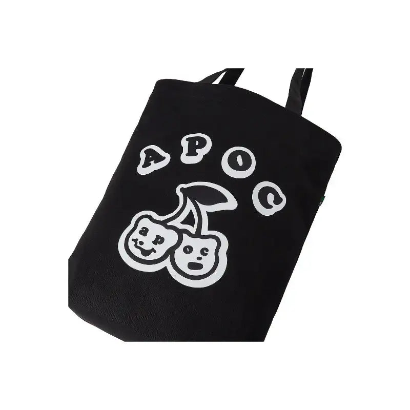 A Piece Of Cake - Cherry Bear Canvas Bag - A Piece Of Cake - Tote Bags - Harumio