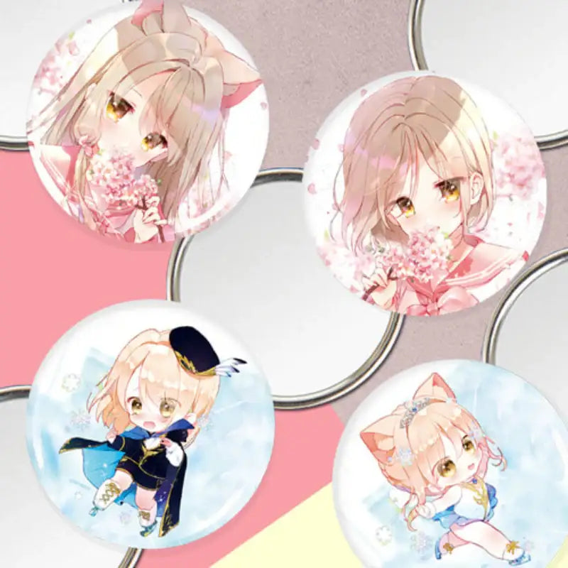 Omowa Whirsis - Round Pin Mirror - Webtoon Shop - Mirrors - Harumio
