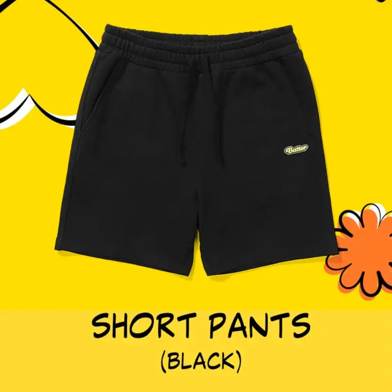 BTS - BUTTER - Short Pants (Black) - BTS - Clothing - Harumio