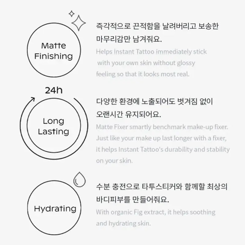 BTS x instant tattoo - Matte Fixer - BTS - Accessories - Harumio