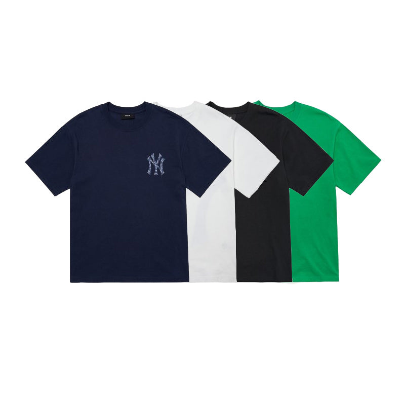 MLB Korea - Paisley Mega NY Logo Short Sleeve T-Shirt
