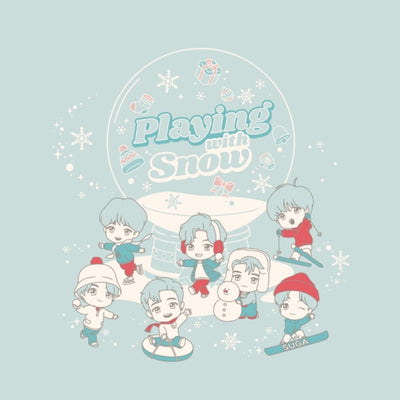 BTS - TinyTAN - Playing With Snow - Popup Card