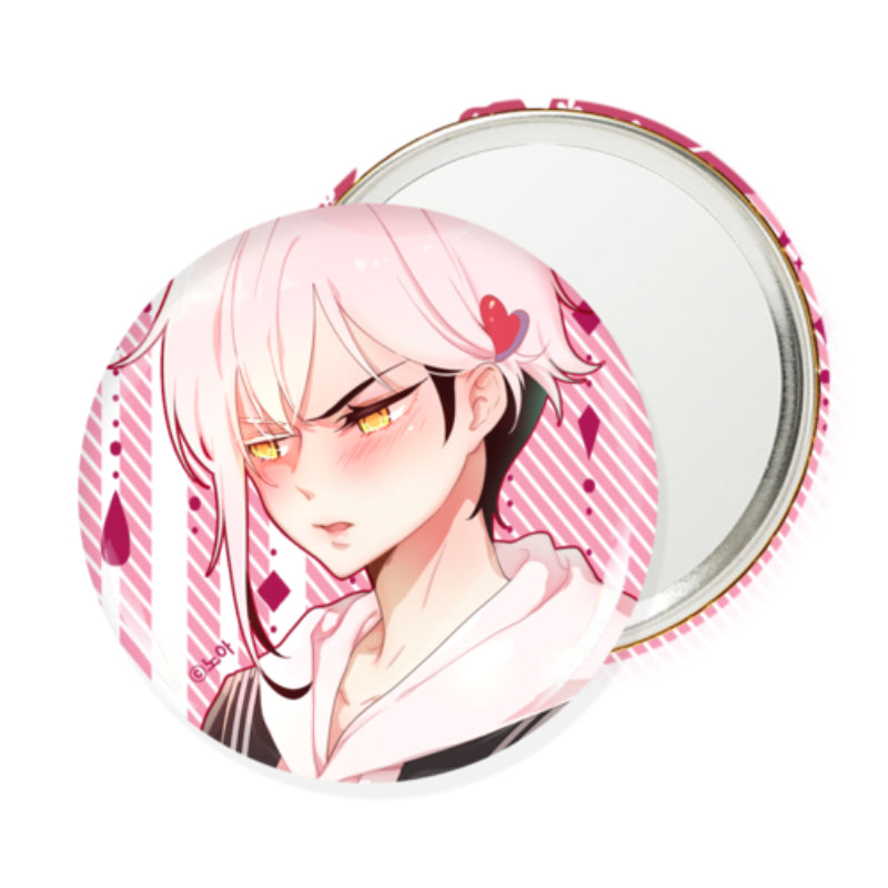 Excuse Me, but the World Will Be Gone for a While - White Day Round Pin Mirror