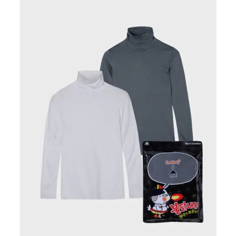 Basic House x Samyang - Warm Essential Women's Turtleneck Long Sleeve T-Shirt - Basic House - Clothing - Harumio