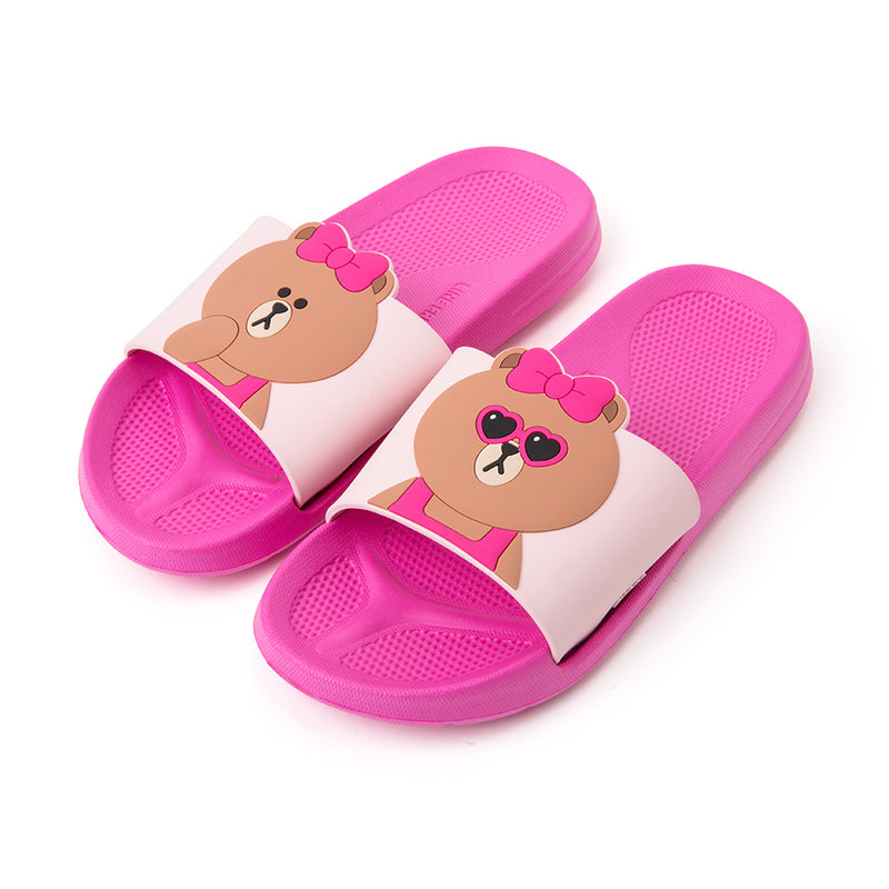 Line Friends - Choco Two Face Slipper - Shoes - Harumio