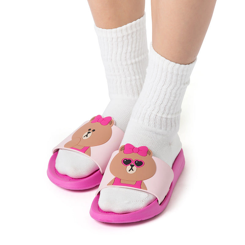 Line Friends - Choco Two Face Slipper - Shoes - Harumio