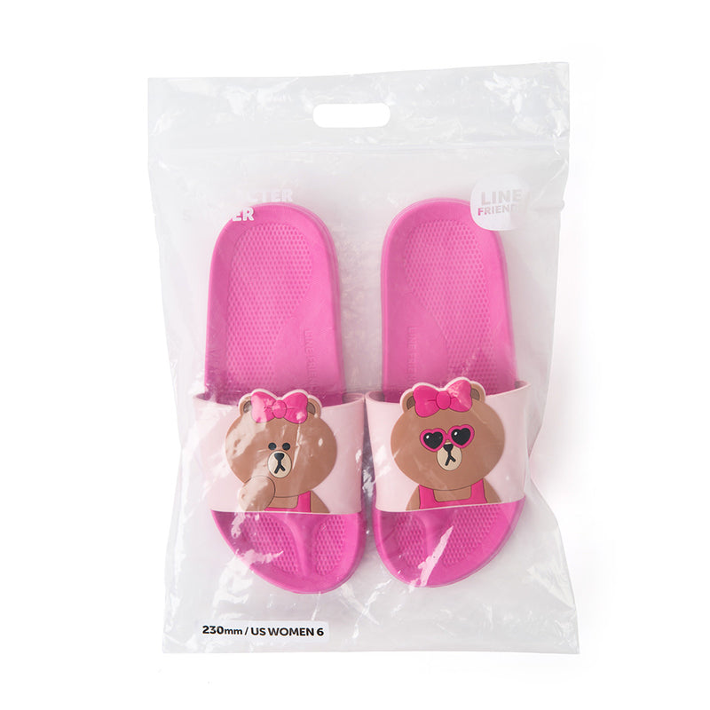 Line Friends - Choco Two Face Slipper - Shoes - Harumio