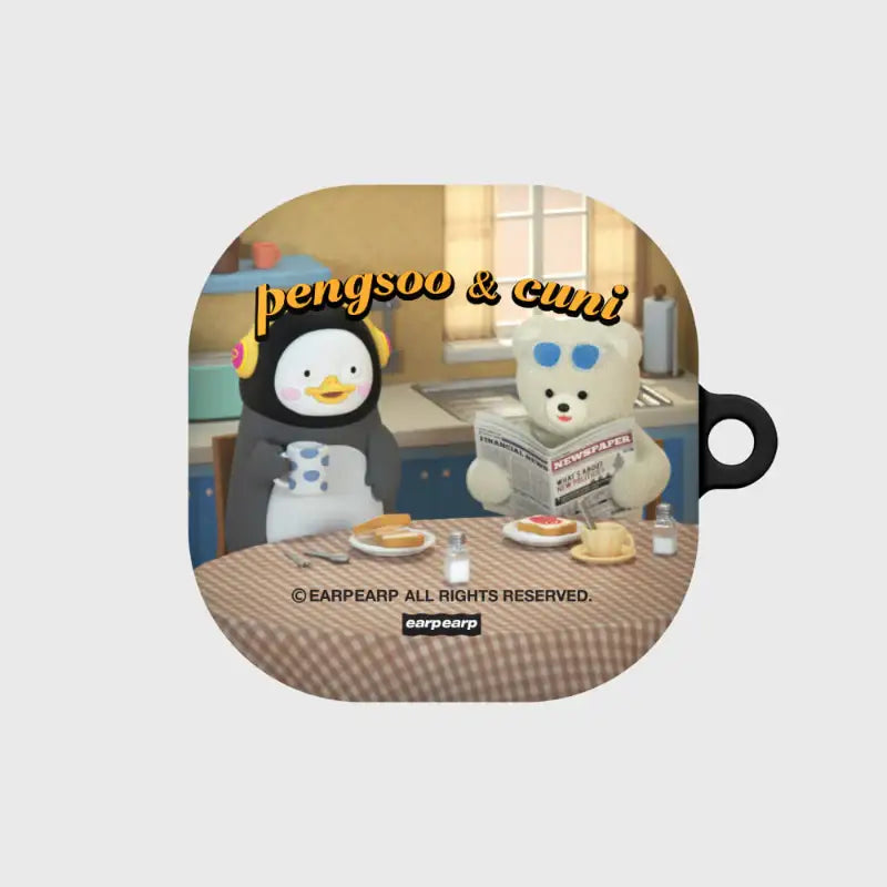 Earpearp x Pengsoo - Breakfast Time Buds & Buds Plus Hard Case (Beige) - Earpearp x Pengsoo - Buds Case - Harumio