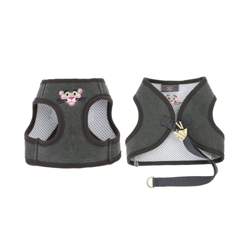 ITSDOG - Pet Pink Panther Charcoal Vest Harness