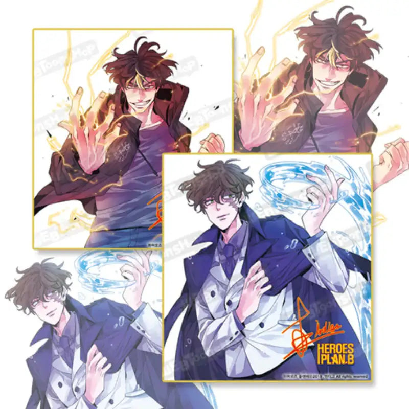 Heroes Plan B - Autographed Colored Paper - Webtoon Shop - Illustration Paper - Harumio