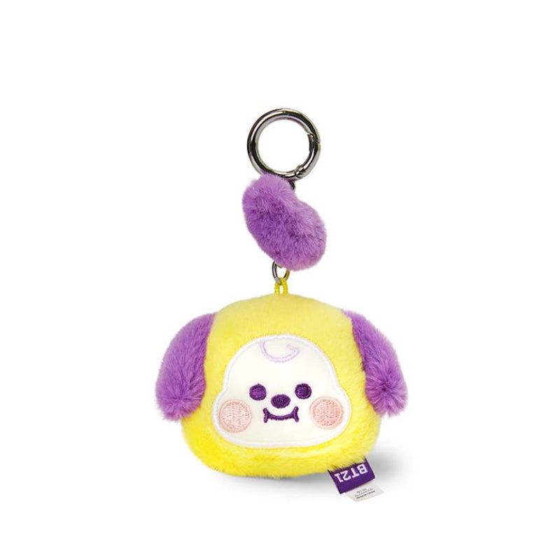 BT21 - Baby Flat Fur Face Bag Charm - Purple Heart Edition