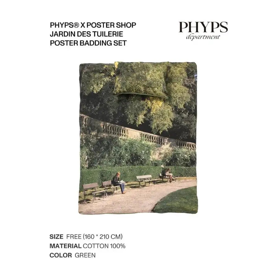 Phyps X Poster Shop - Jardin des Tuilerie Poster Bedding Set - Phyps - Bedding - Harumio