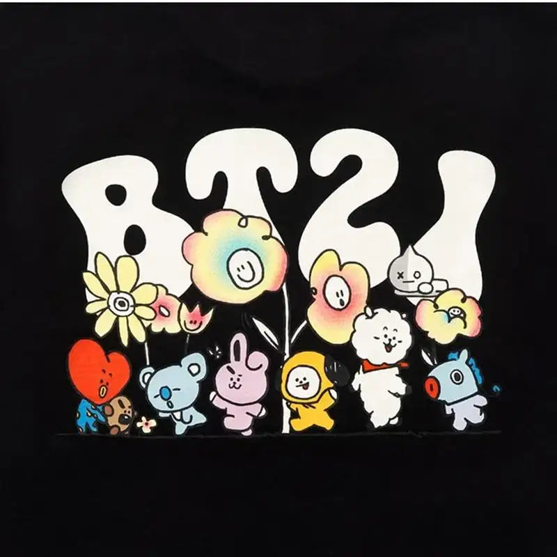 BT21 - Flower Collection - Flower Logo Short Sleeve T-Shirt - BT21 - Clothing - Harumio