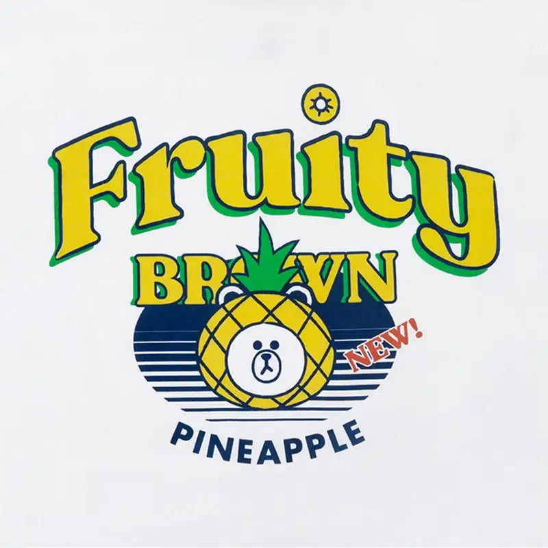 Line Friends - Fruity New Short Sleeve T-shirt - Line Friends - Clothes - Harumio