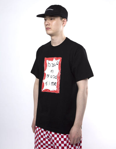have a good time - Crayon Frame Short Sleeve T-shirt - Black