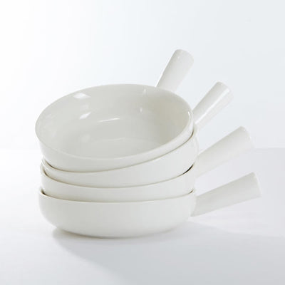 Korean White Handle Bowl Set