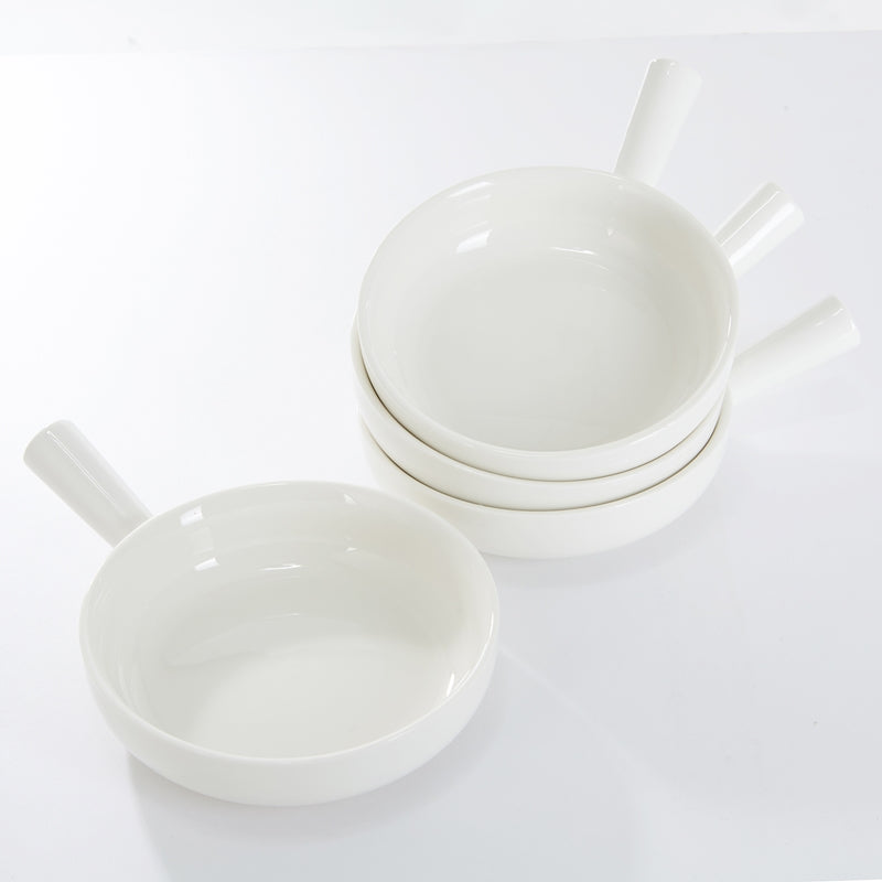 Korean White Handle Bowl Set