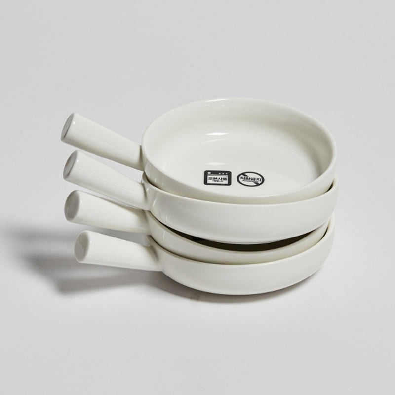 Korean White Handle Bowl Set