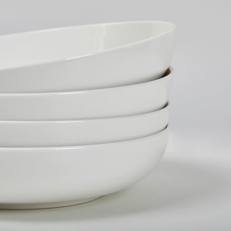 Korean Ivory Pasta Bowl 4P Set