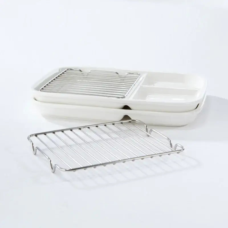 Korean Cutlet Plate With Wire Mesh Set 2P - Modern House - Kitchenware - Harumio