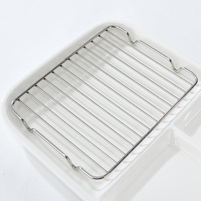 Korean Cutlet Plate With Wire Mesh Set 2P