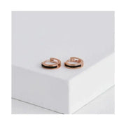CLUE - Onyx Hoop Ring Silver Earrings - CLUE - Jewelry - Harumio