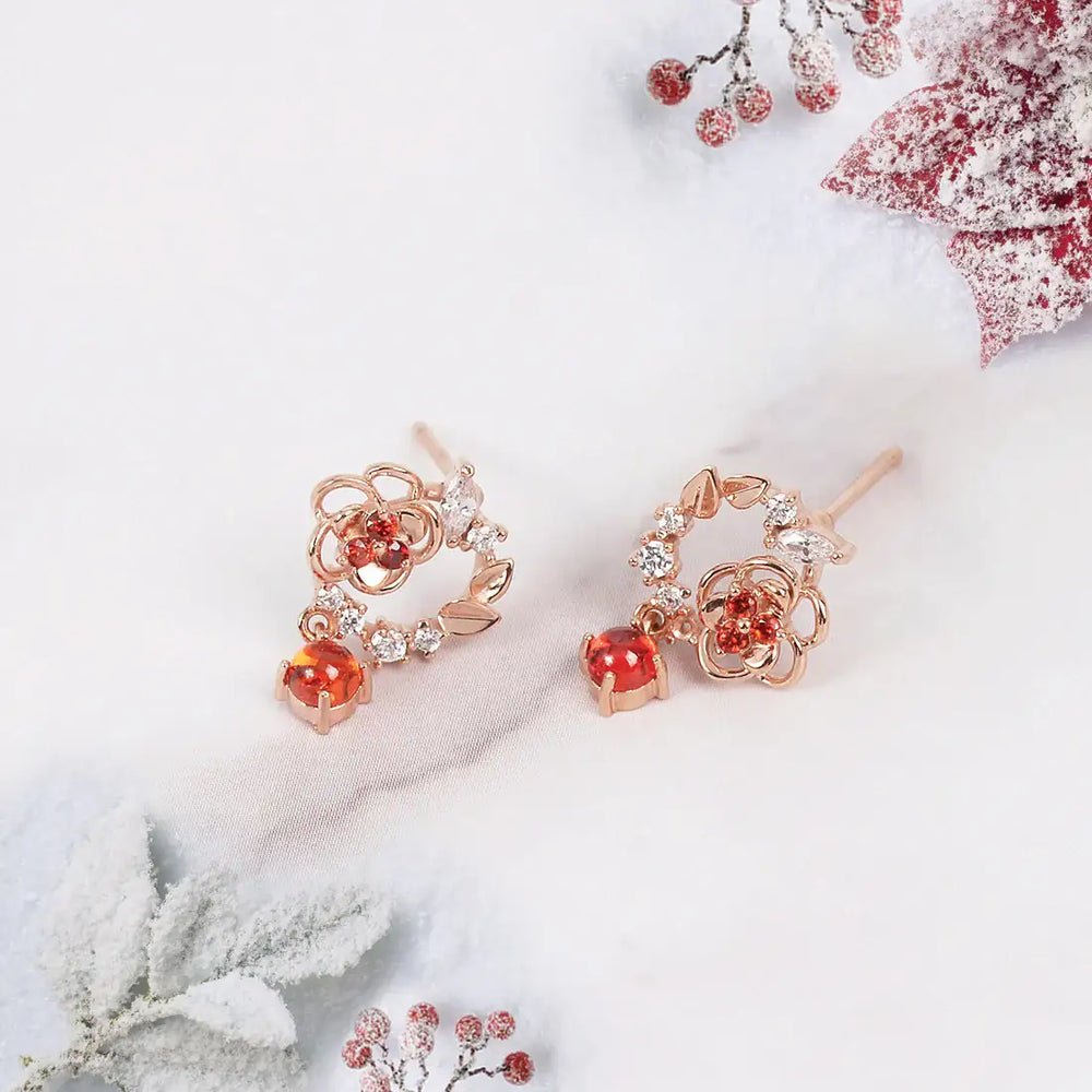 CLUE - Snow Camellia Silver Earring - CLUE - Jewelry - Harumio