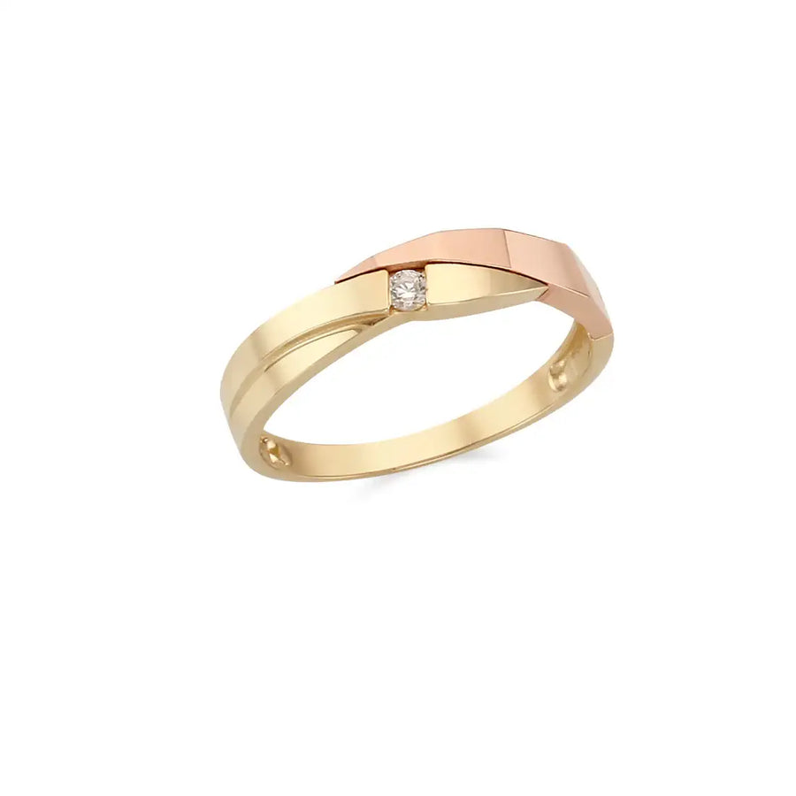 CLUE - Two Tone Layered 10K Gold Men's Ring - Clue - Jewelry - Harumio