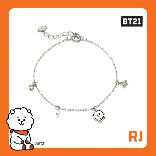 BT21 x OST - RJ Silver Bracelet - OST - Bracelets - Harumio