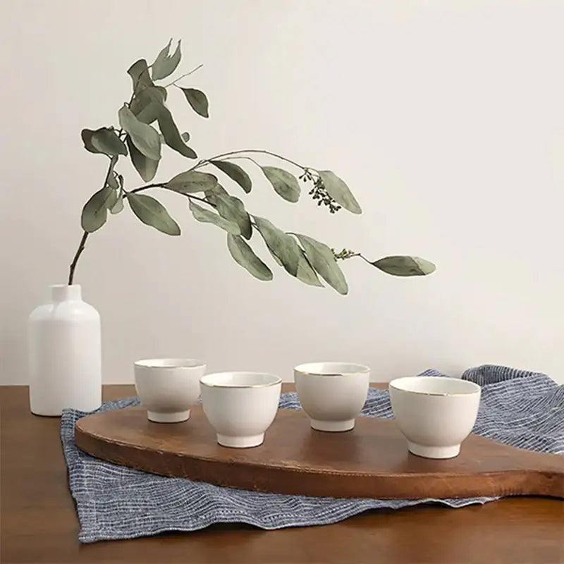 Korean Gold White Wine Glass 4P Set - Modern House - Kitchenware - Harumio