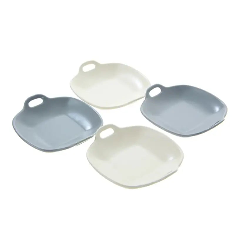 Korean L Mime Square Plate With Handle 4P Set - Modern House - Kitchenware - Harumio