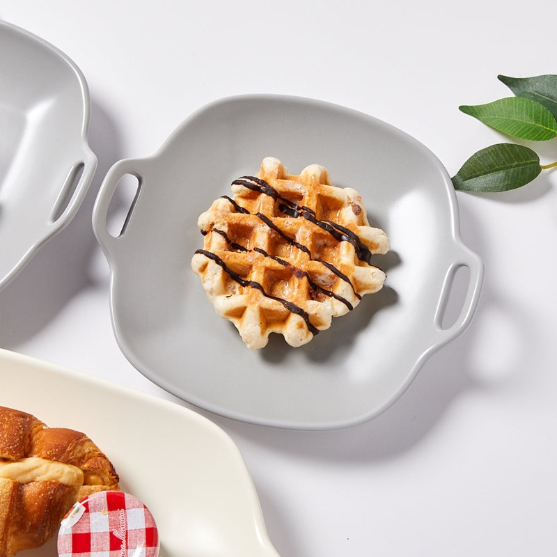 Korean L Mime Square Plate With Handle 4P Set