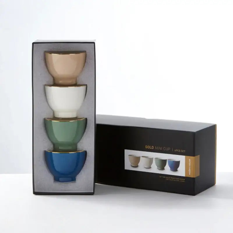 Korean Gold Color Wine Glass Set 4P - Modern House - Kitchenware - Harumio
