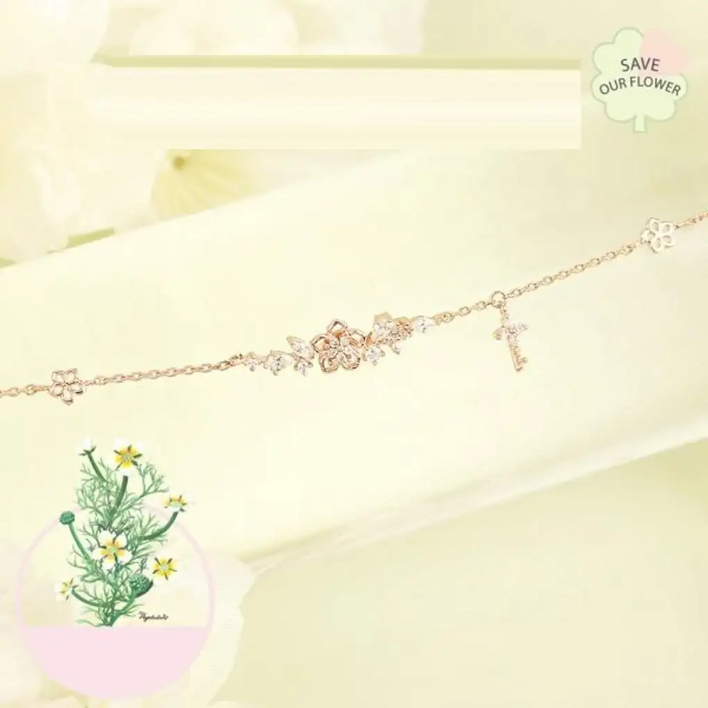 CLUE - Eternal Happiness White Gem Maehwamareum Silver Bracelet - CLUE - Jewelry - Harumio