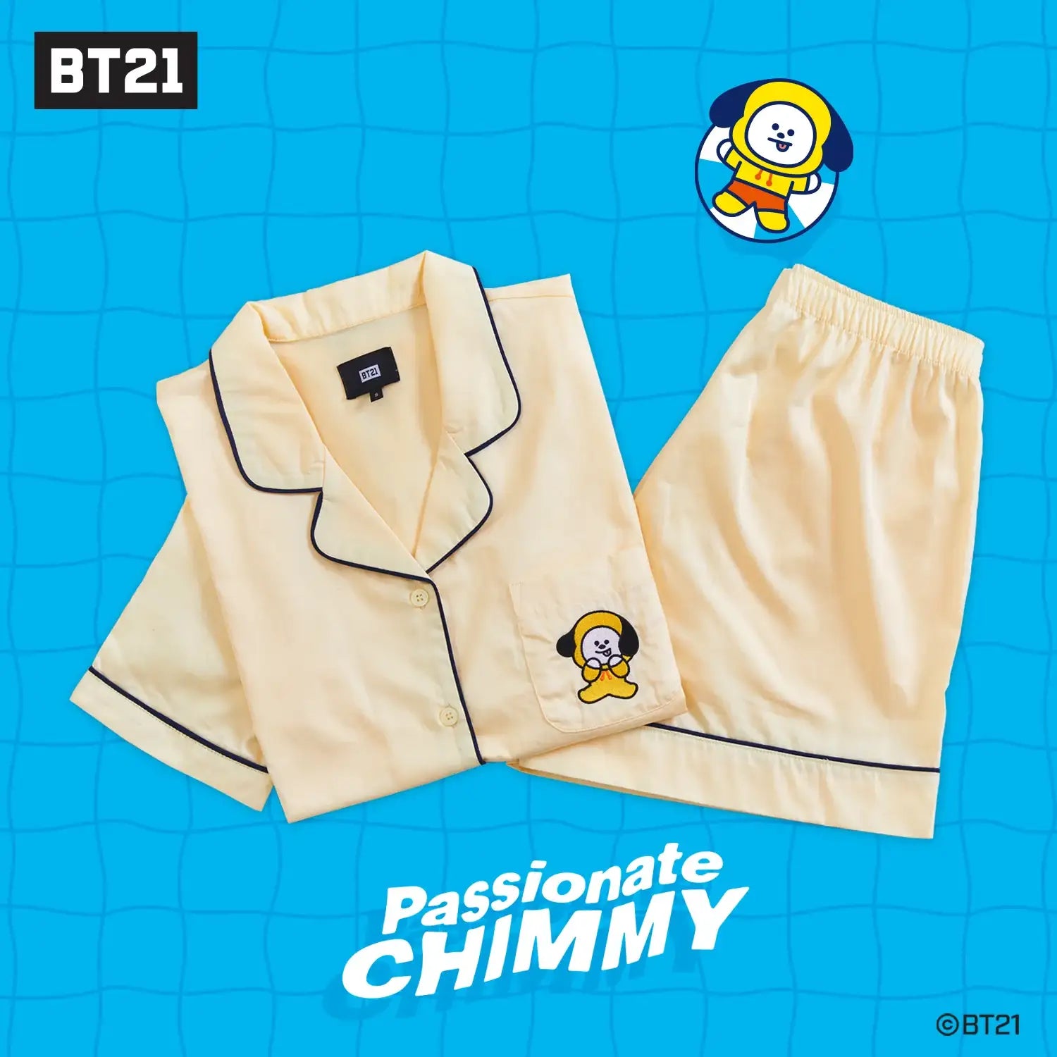 BT21 x Hunt Innerwear - Universtar Short Sleeve Pajamas - BT21 - Clothing - Harumio